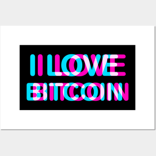 I love Bitcoin Posters and Art